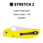 Spyderco Stretch 2 XL Salt Yellow Plain mit H-2 Edelstahl und gelben FRN Griff