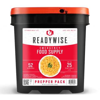 ReadyWise Company Emergency Prepper Pack Survival Food, 52 Portionen, 25 Jahre