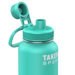 TAKEYA Sport Copper 3-fach isolierte Edelstahlflasche, 950ml, Touchdown Teal