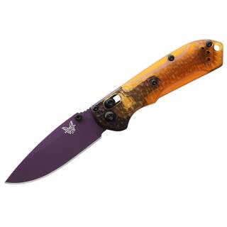 Benchmade Mini Freek 565PL-2501, CPM-M4 High Speed Steel und Ultem ambra Griff