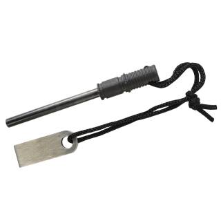 Schrade Feuerstarter Large Ferro Rod mit Striker Plate und Lanyard