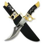 Fantasy Messer Black Widow Bowie mit Edelstahlklinge und...