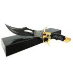 Fantasy Messer Black Widow Bowie mit Edelstahlklinge und Nylon-Gürtelscheide