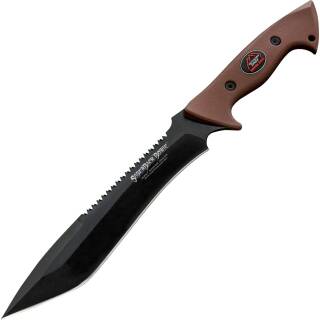 Outdoor Edge Saberback Bowie, Carbonstahlklinge 55Mn mit Sägezahnung