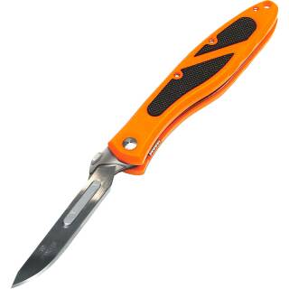 Havalon Knives Piranta Jagdmesser, Scalpel mit 12 Ersatzklingen, Blaze-orange