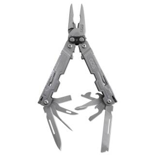 SOG PowerAccess Multi-Tool - Multi-Tool mit 18 Funktionen, silber