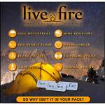 Live Fire Original Twin Pack Duo, kompakter wasserfester Feuerstarter 2er Set