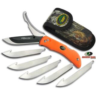 Outdoor Edge Razor Pro Orange mit ruschfestem TPR-Griff und 5 Ersatzklingen