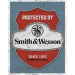 Desperate Tin Signs Protected By Smith & Wesson...