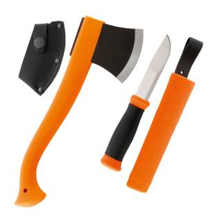 Morakniv Camping-Axt und Mora Outdoor 2000 Messer in leuchtorange als Combo-Set