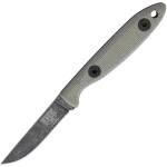 ESEE Camp Lore Messer, 1095HC Stahl mit schwarzem Oxide Finish und Lederscheide