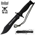 United Cutlery M48 Tactical Commando Bowiemesser mit schwarzer Edelstahlklinge