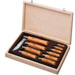 Opinel - Holzbox, mit 10 Messer von Modell No 2 - 12,...