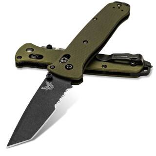 Benchmade 537 Bailout Messer mit CPM-M4 Stahl und T6 Aluminium-Griff in waldgrün