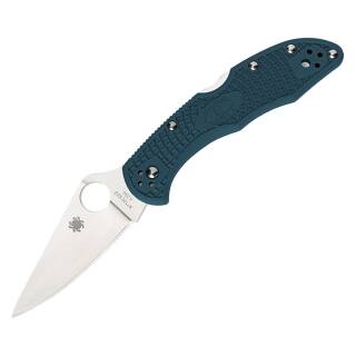 Spyderco DELICA 4 mit Klinge aus K390 Stahl, blauer FRN Griff