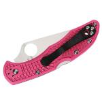 Spyderco DELICA 4 mit Klinge aus CPM-S30V Stahl, FRN Griff in pink