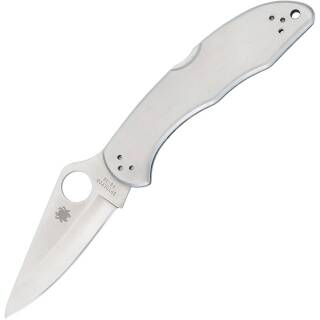 Spyderco DELICA 4 mit Klinge aus VG-10 Stahl, FRN Griff in silber