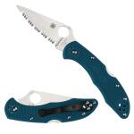 Spyderco DELICA 4 mit Serr-Klinge aus K390 Stahl, blauer...