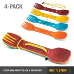 UCO Four Pack Utility Spork Classic, 4 Kunststoff-Sporks...